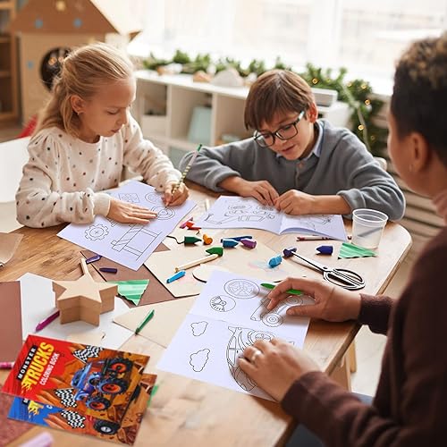 Miniatura 7 de 24 piezas de libros para colorear de camión recuerdos de fiesta a granel para niños mini libro de dibujo de arte camión hojas de actividades libro