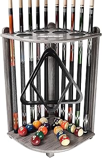 GSE Billiards Pool Cue Racks with Score Counters Hold 10 Cues, Brushed Grey