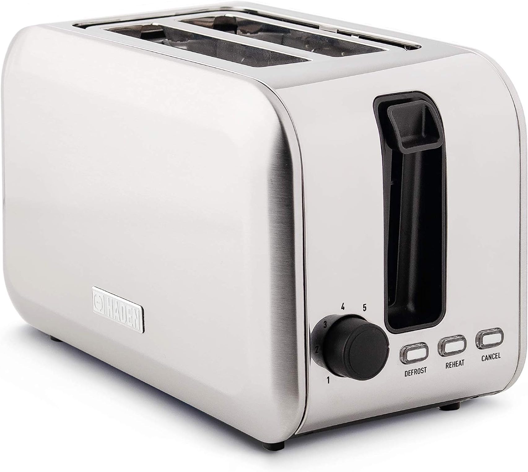 Haden Stoke Brushed Steel Toaster 2 Slice Sleek, Stainless Steel