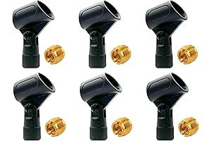 Adjustable Drum Microphone Clips 6Pcs Ring Mounting Snare Drum Clip for Recording or Live Performances