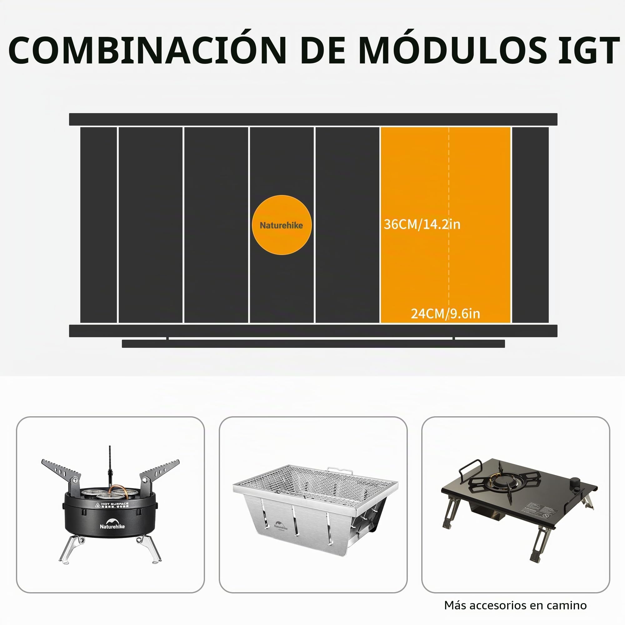 Naturehike IGT Mesa de camping portátil plegable de altura ajustable, mesa plegable de aluminio, fácil configuración para senderismo, barbacoa, jardín y viajes