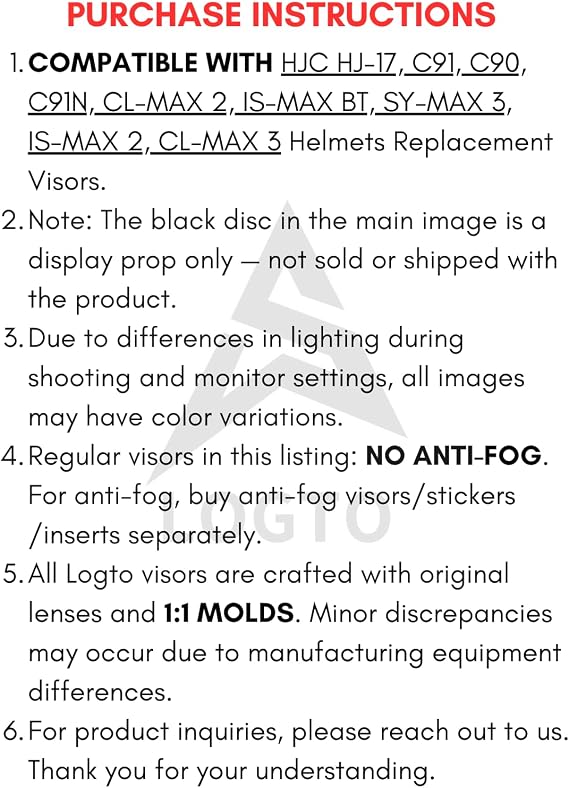 Compatible with HJC C91 Visor Replacement HJ-17 Face Shield Motorcycle Helmet Visors C90, C91, C91N,CL-MAX 2, IS-MAX BT, SY-MAX 3, IS-MAX 2, CL-MAX 3 (Smoke)
