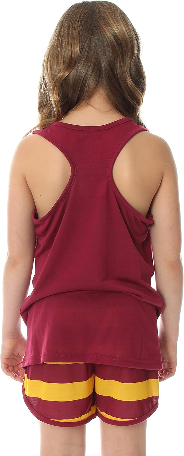 Harry Potter Big Girls' Hogwarts House Crest Racerback Tank and Shorts Pajama Lounge Set - Image 3