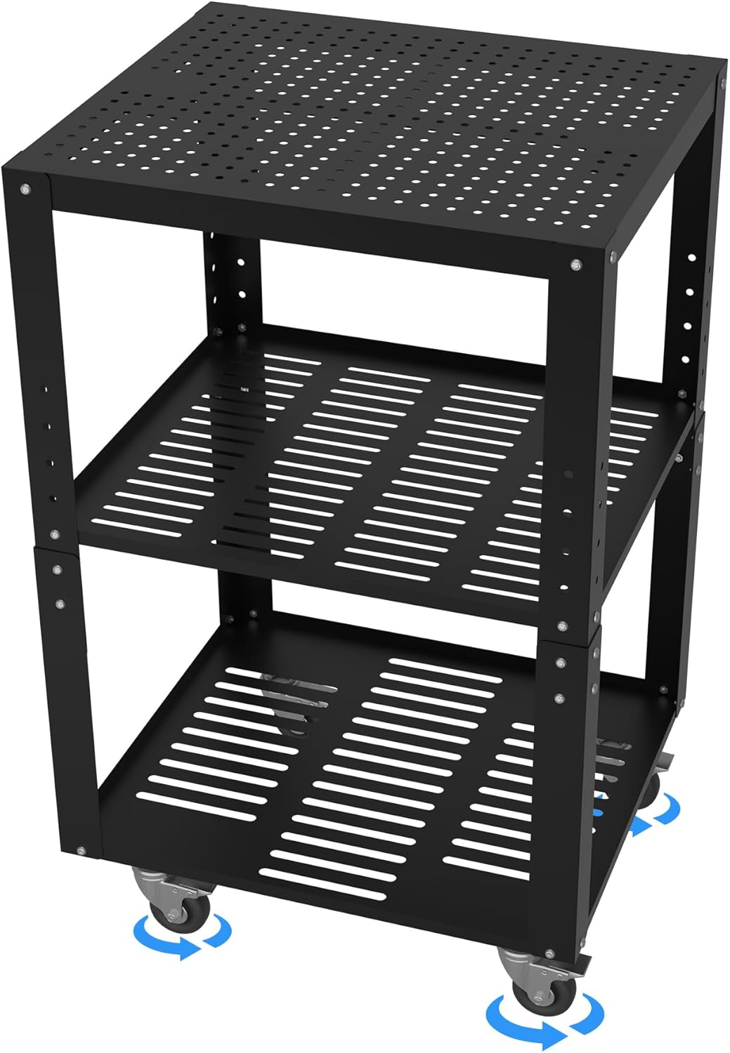 Planer Stand, 27.6" x 24" Tabletop, 31"- 44.7" Height Adjustable, 550 LBS Capacity Planer Table with 4 Stable Casters & Storage Space, for Most Planers, Saws, Bench-top machines, Power Tools