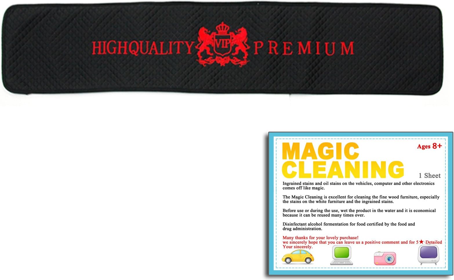 Dash Board Cover Mat Sun Cover Pad Available For All Vehicle (RED LOGO)