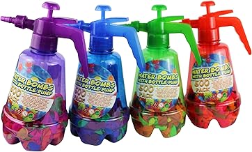 Botella con Hinchador Globos Agua Botella Inyectora para Llenar Globos De Agua Super Rápido 500 globos. (AZUL)