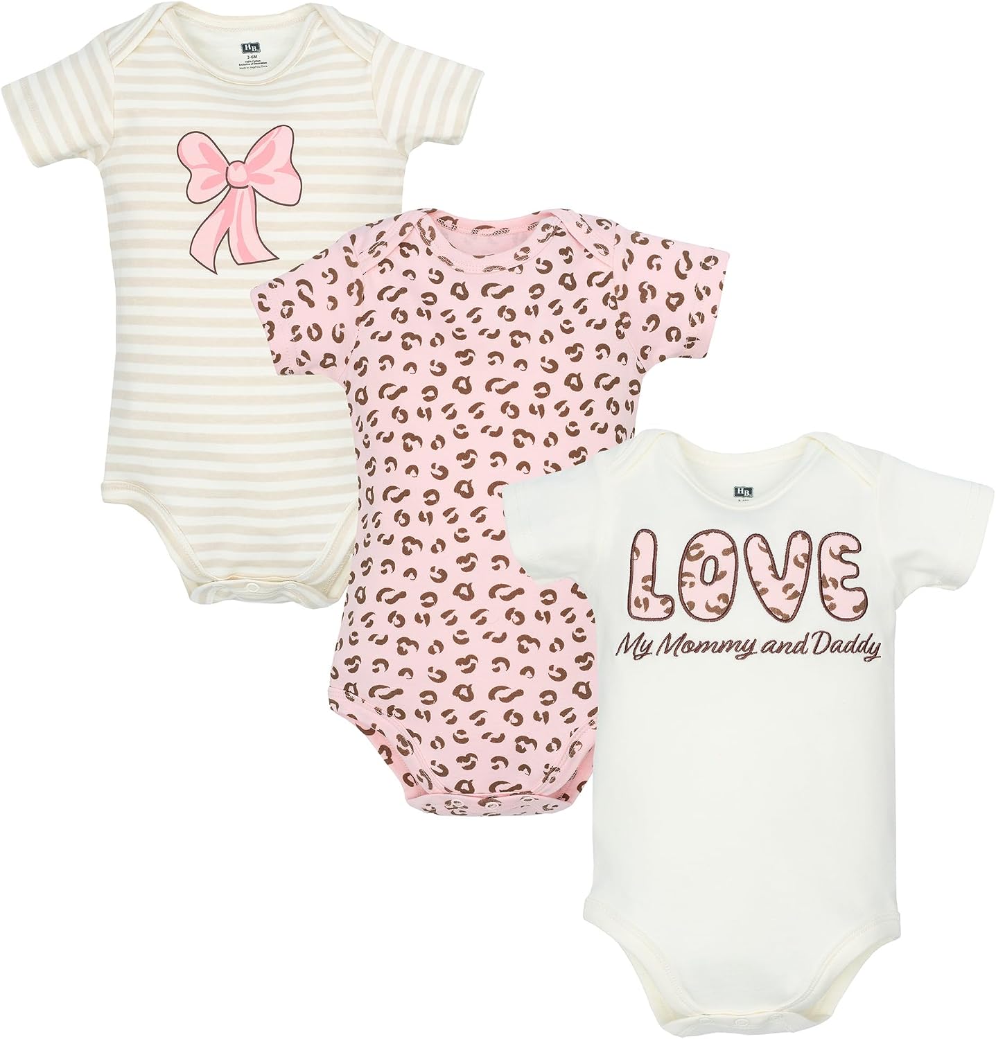 Hudson Baby Unisex Baby Cotton Bodysuits 3-Pack