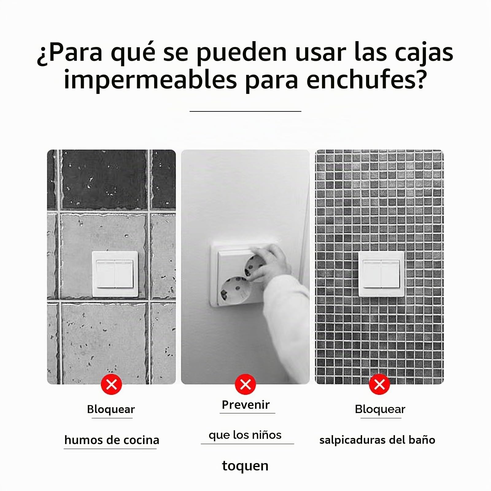 2 piezas interruptor enchufe caja impermeable caja de enchufe caja de enchufe caja de enchufe apto para enchufe individual estándar de la UE