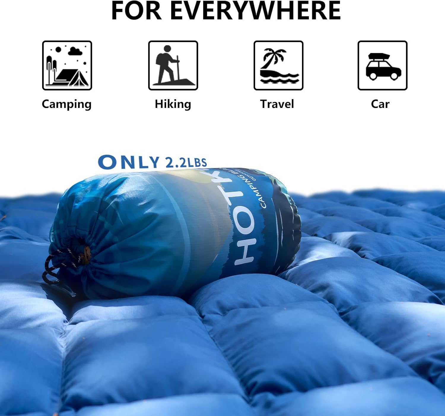 Down Camping Blanket,Warm Puffy Lightweight Down Camp Blanket Outdoor Travel Quilt for Sleep,Stadium, Hiking 700 Fill Power Water Resistant
