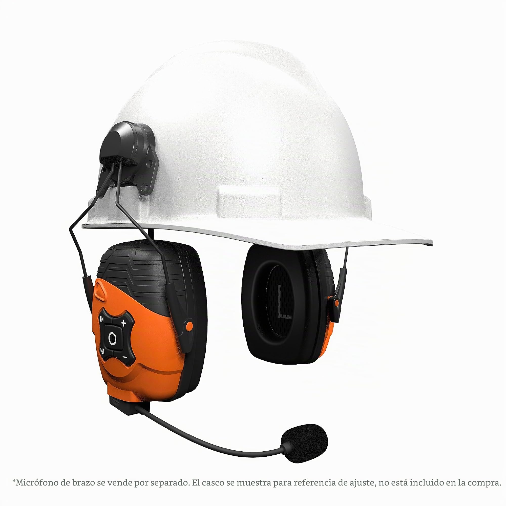 ISOtunes LINK - Orejeras Bluetooth para casco ultraduraderas, compatibles con OSHA, auriculares de protección auditiva Bluetooth para el trabajo, Anaranjado, One Size (Adult)
