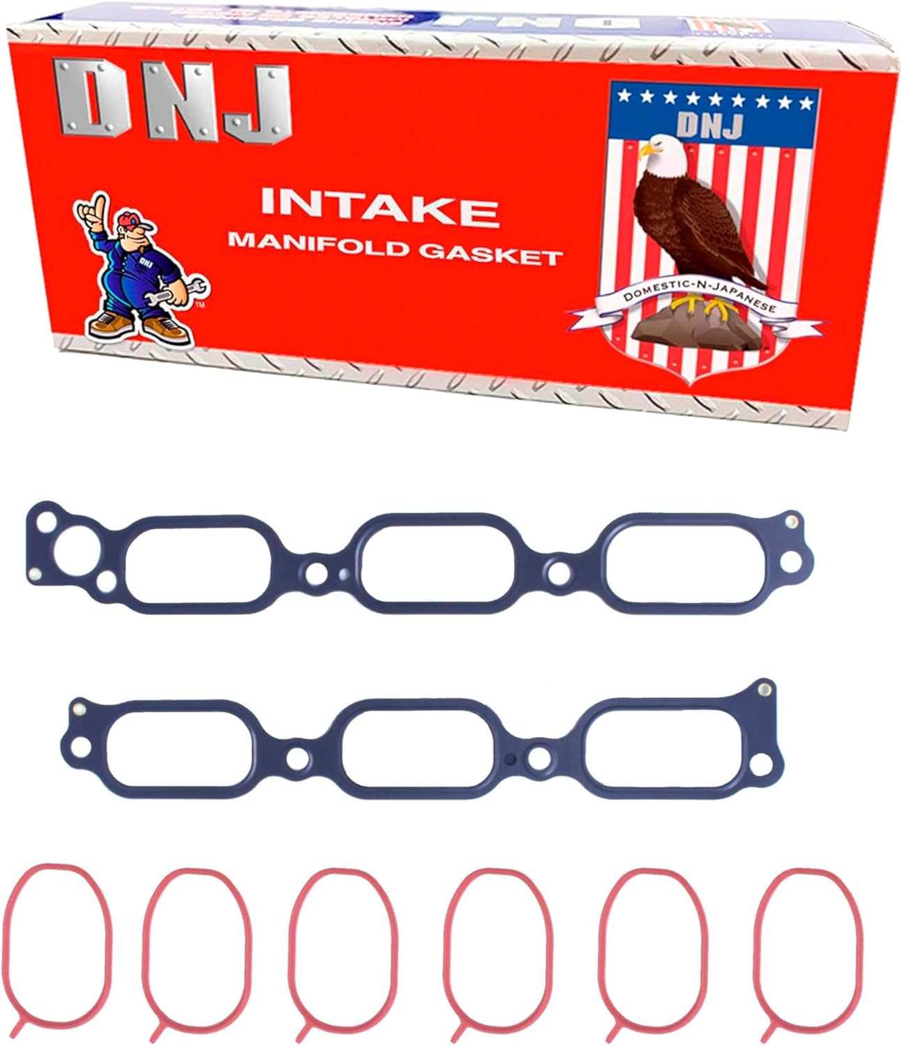 DNJ IG4253A Intake Manifold Gasket Set for 2016-2022 Honda Odyssey, Passport, Pilot 3.5L V6 24V SOHC 3471cc