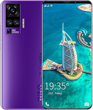 LVHC Mobile Phone X50 plus Android 10 0 4G Smartphone SIM Free Phones Unlocked 5 8 inch Screen 4800mAh Big Battery Fast Charge 13MP 8MP Camera 4GB 64GB GPS WIFI Face ID Violet