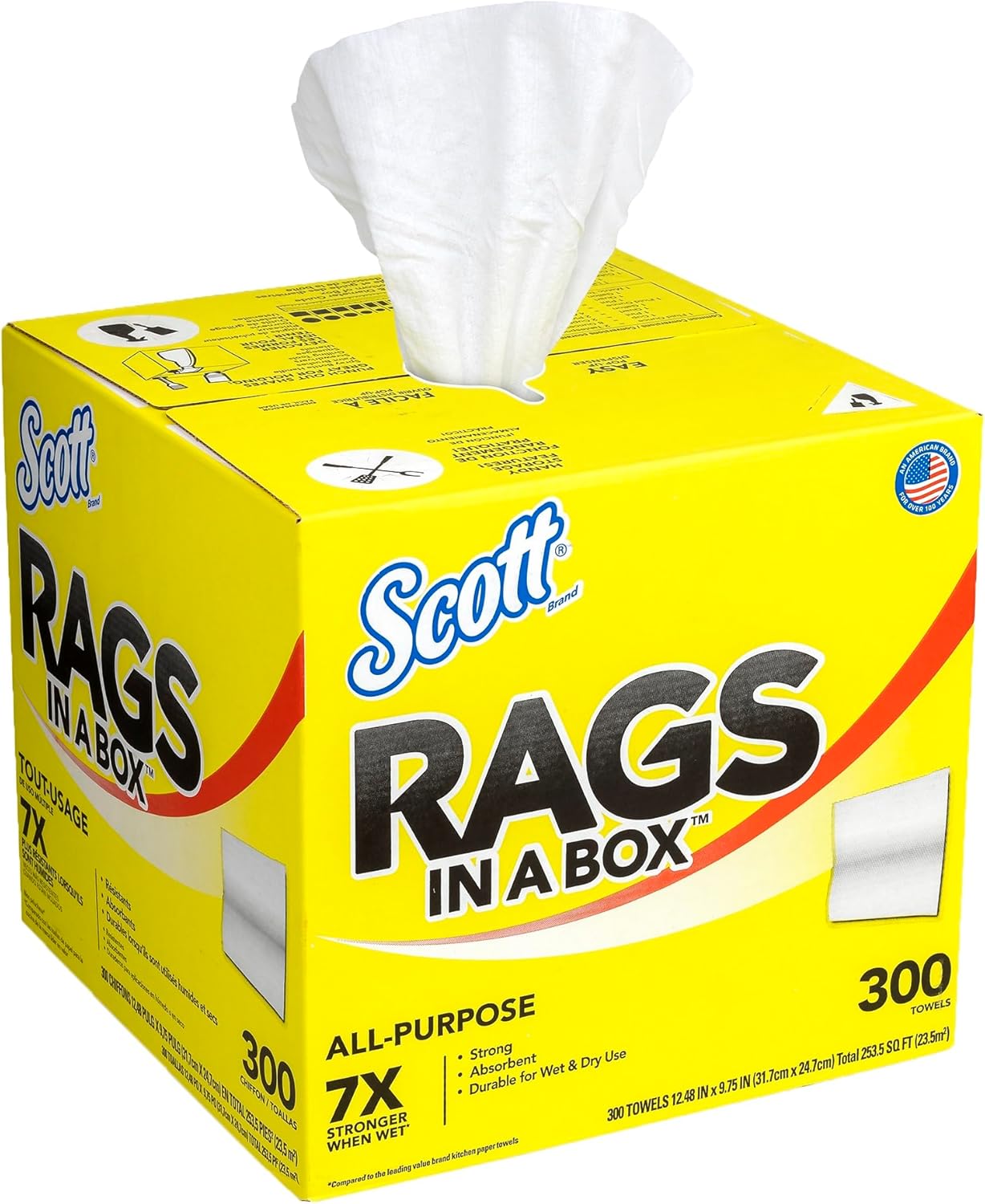 Kimberly-Clark Scott White 14400 Shop Towel - Pop-up Dispenser - 300 units per pack - 75600 [PRICE is per EACH]
