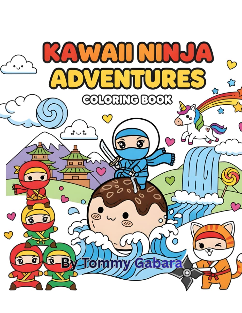 Kawaii Ninja Adventures: Coloring Book for Kids