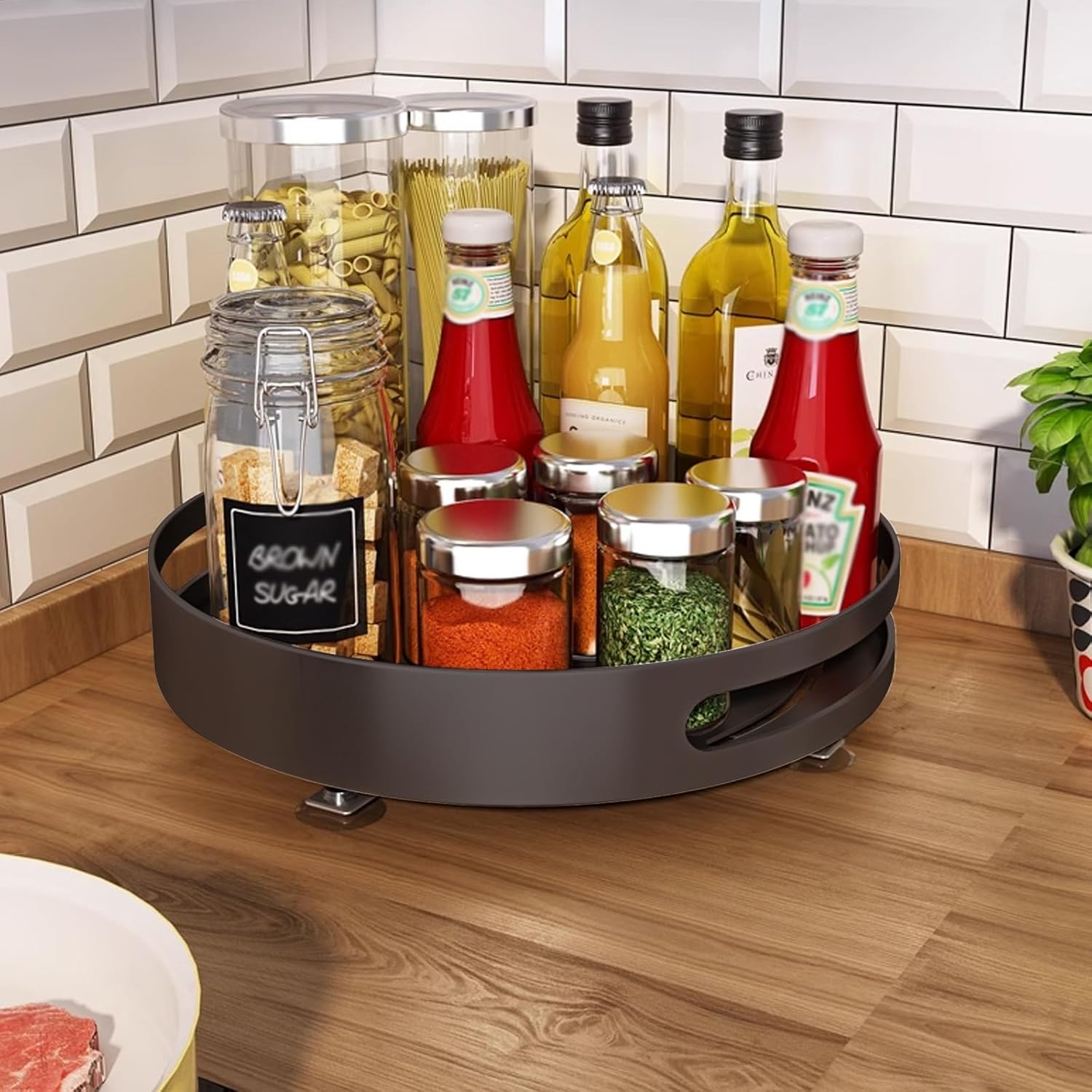 Rotating Spice Rack, Lazy Susan Spice Rack,Round Spice Rack