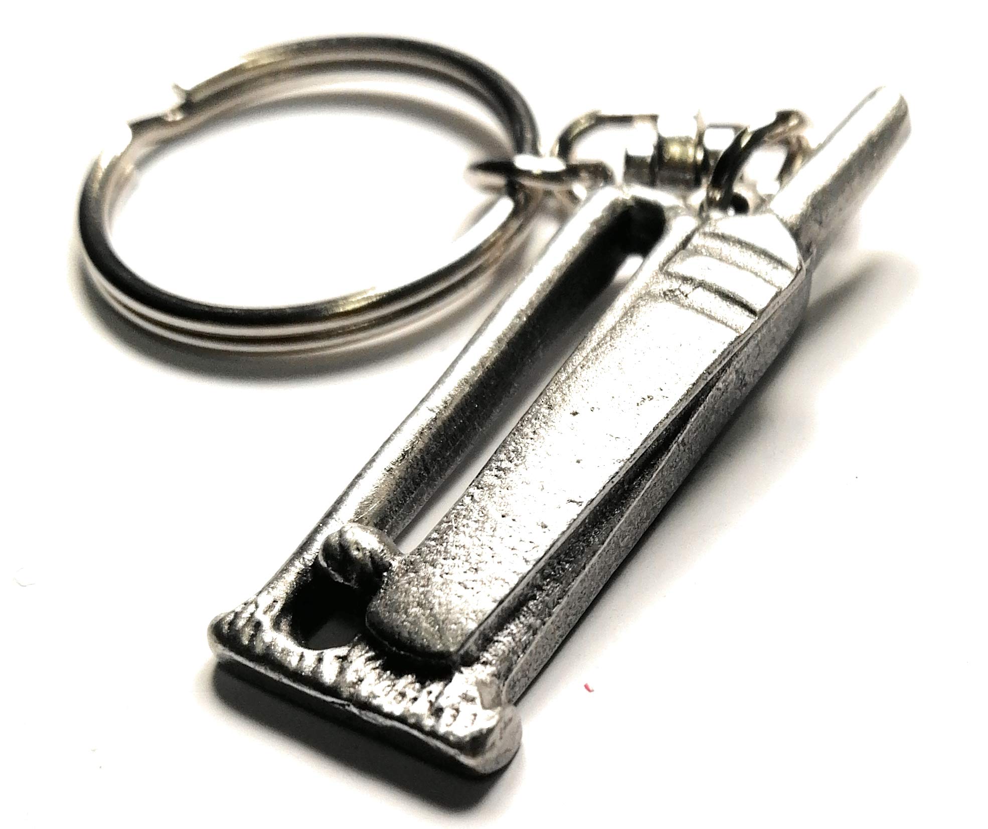 Cricket Stumps Wickets Keyring Handcrafted From English Pewter Key Ring in gift pouch