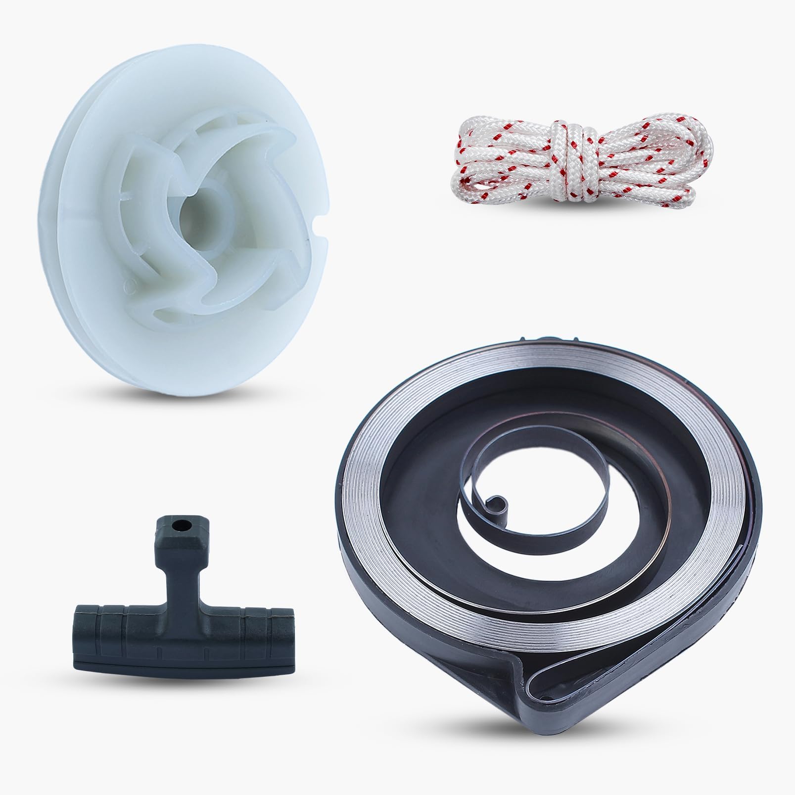 Haishine Recoil Starter Pulley Spring Handle Grip Rope Kit for Husqvarna 340 345 346XP 350 351 353 455 460 445 450 E Chainsaw