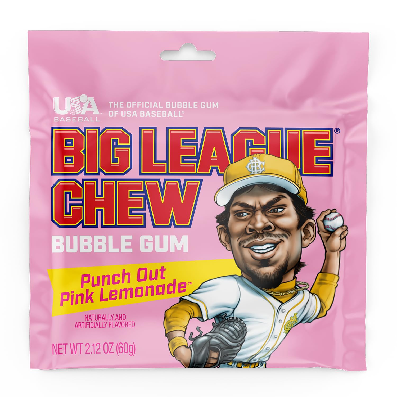 New! Big League Chew Punch Out Pink Lemonade Bubble Gum - Sweet and Tart Flavor Burst | Ideal for Baseball Games, Teams, Concessions, Parties, and More | Pack of 12 Bags (2.12oz Each) - Image 4