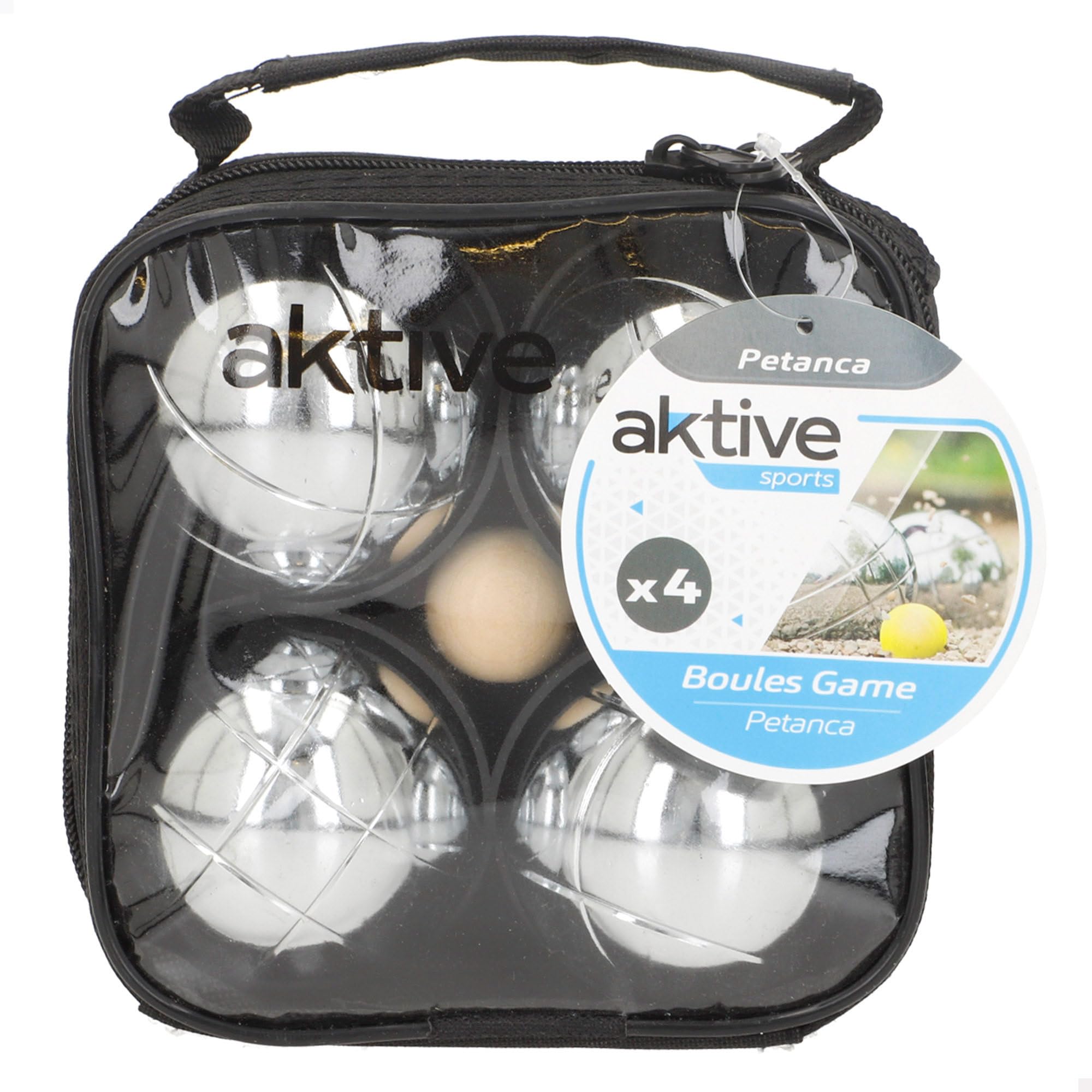 AKTIVE 54035 Juego de petanca 4 bolas Sports