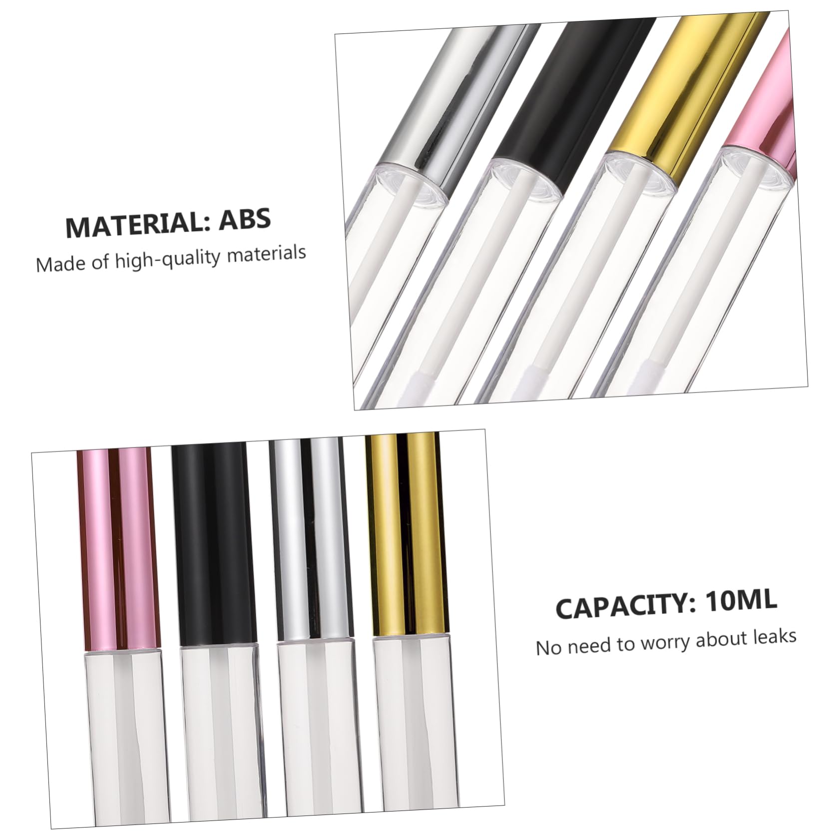 Tubi per Gloss Labbra da Viaggio 10ml in Abs, 40 Pezzi | Testina a Pennello, Forma Originale, per Lip Gloss e Ombretto, da Portare in Borsa