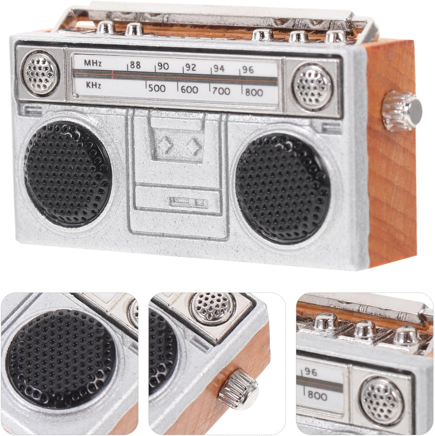 Abaodam Miniature Doll House Retro Home Appliances, Mini Simulated Retro Radio Model Vintage Small Radio Photography Prop Dollhouse Furniture Accessories Decor B