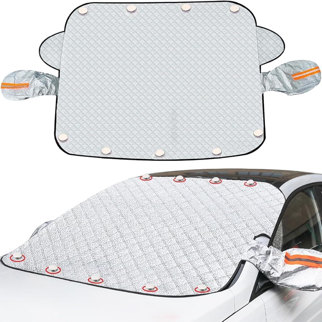 TANGTX Car Windshield Snow Cover for Toyota RAV4 2020-2023, Magnetic Car Frost Windscreen Cover Snowproof Iceproof Frostproof Sunproof Covers