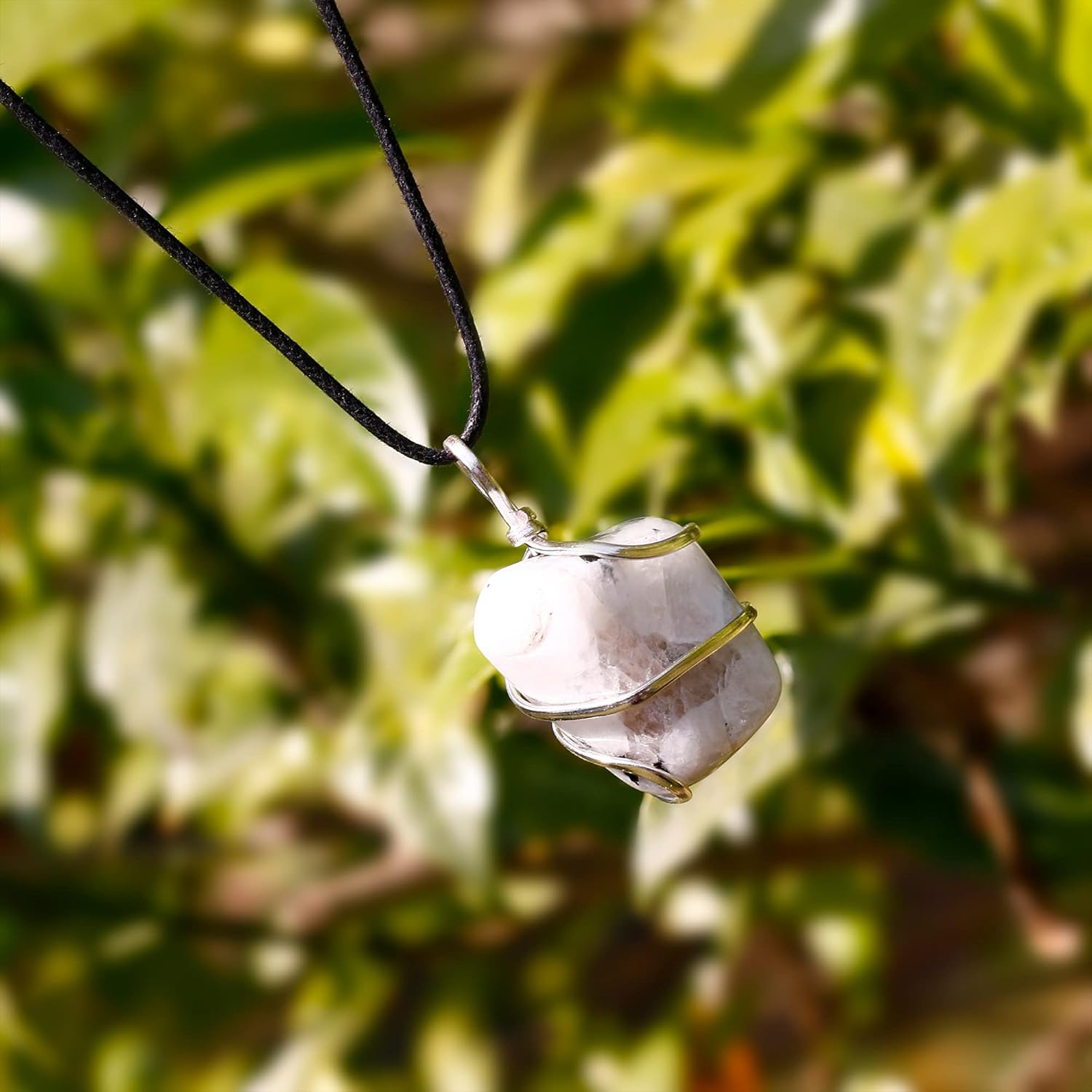 AYANA Raw Moonstone Necklace for Women - June Birthstone | Handmade Rainbow Moonstone Jewelry with Ethically Sourced Genuine Healing Crystals and Healing Stones | Crystal Necklaces for Women Trendy - Image 5