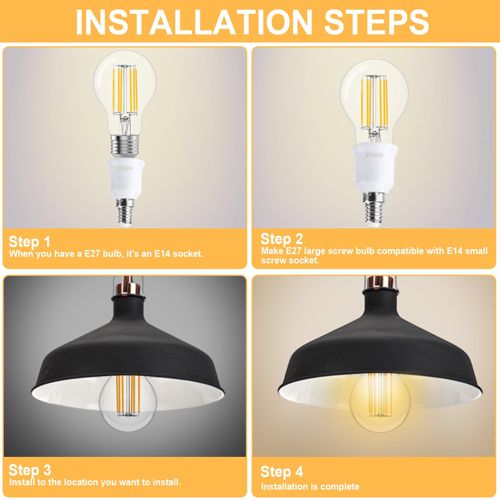 16 Pezzi Portalampada E27 con Cavo + 6 Lampadina LED E27 + 1 Pezzo Tester di Tensione VDE,Lampade Basi con Filo e Terminale,Lampadine LED Luce Calda per Cantiere,Soggiorno,Lavori