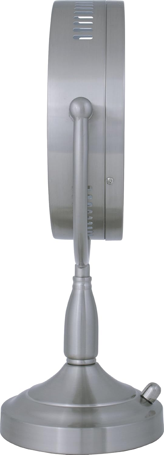 Zadro 11” Dia. Incandescent Lighted Makeup Mirror with Magnification 8X/1X Dimming Desk Mirror with Light 2 20-Watt Bulbs