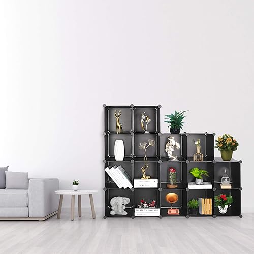 Miniatura 90 de TUMUCUTE - Organizador de armario, organizadores y almacenaje con 12 cubos, estantería de rejilla metálica, organizadores de juguetes y contenedores