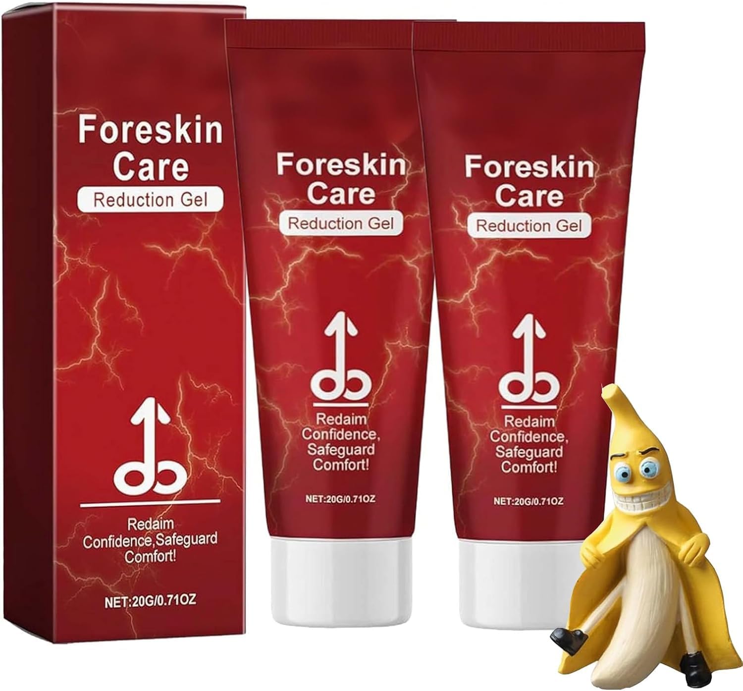 MaleGuard ForeskinCare Reduction Gel, Bruteco Redundant Prepuce Corrector Gel, Correction Gel for Excessive Foreskin Men's Health, Multifunction Correction Gel for Health (2 Pcs)