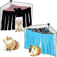 Shappy 2-Pack Guinea Pig Hideout Ferret Hammock - Cozy Fleece Corner Hideaway for Chinchillas Hedgehogs Small Pets Dots Pattern