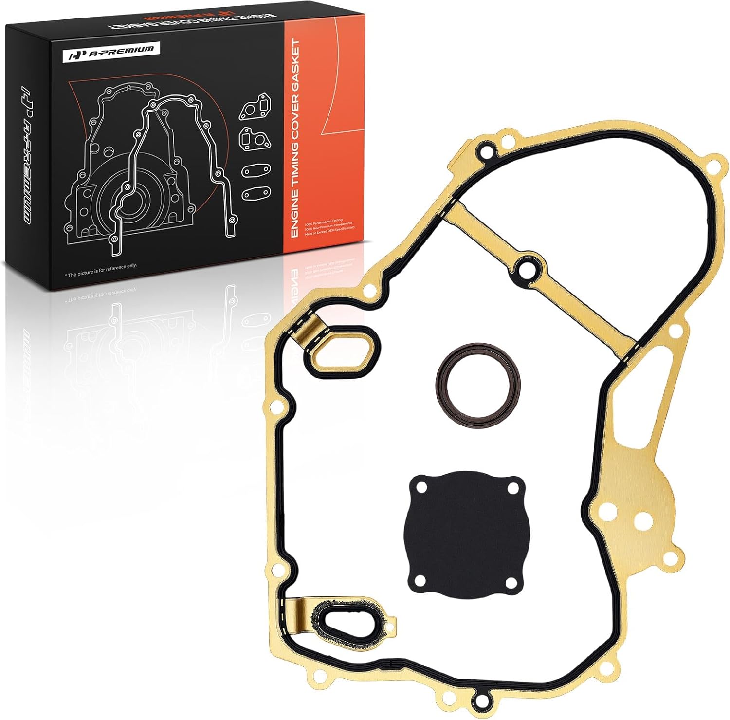 A-Premium Engine Timing Cover Gasket Set Compatible with Chevrolet Malibu, Cobalt, Cavalier, Classic & Pontiac Grand Am & Saab 9-3, 9-3X, 9-5 & Saturn Ion, L100, L300, LS1, LW200, Vue & Oldsmobile