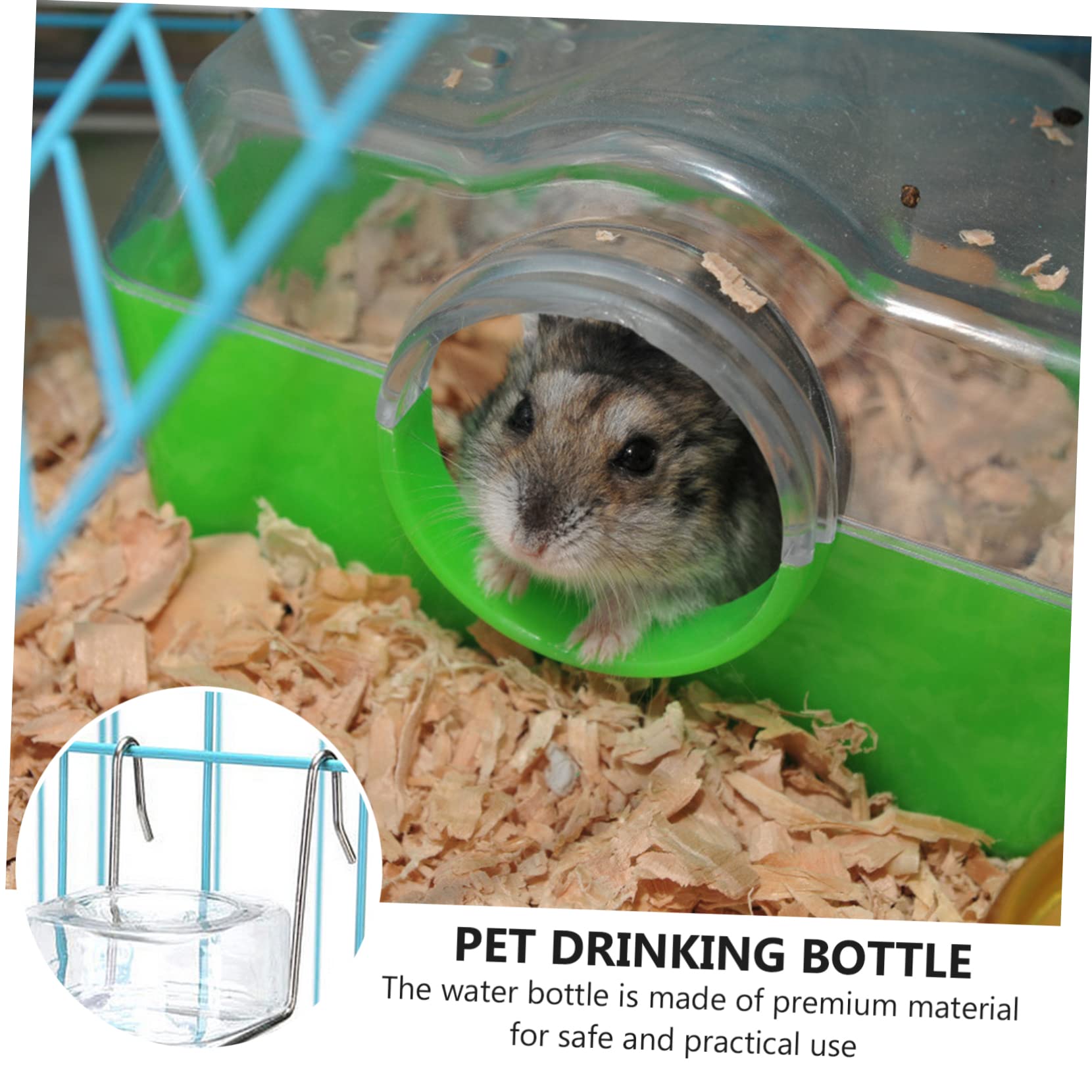 POPETPOP 6pièces Distributeur Eau pour Animaux Fontaine Suspendue pour Rongeurs Abreuvoir Sécurisé pour Chinchillas Et Lapins Accessoire Pratique pour Cage