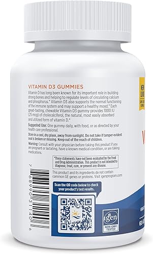 Miniatura 10 de Nordic Naturals Gomitas de Vitamina D3 Funcionamiento Saludable de los Huesos del Estado de Ánimo y del Sistema Inmunológico 311413 120 1 1