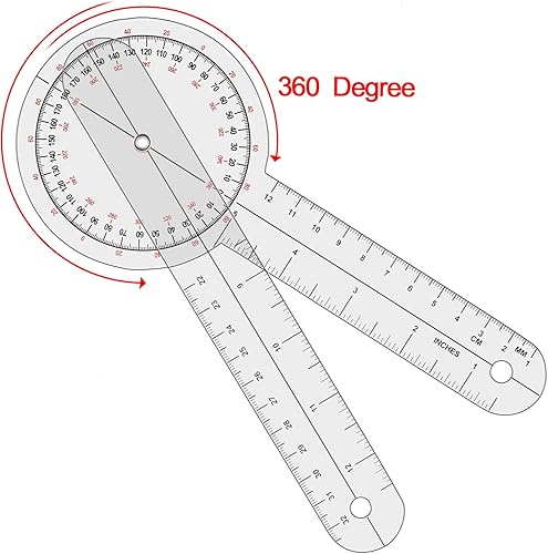 Vista 28 de Goniómetro 12 pulgadas, 360 grados (plástico)