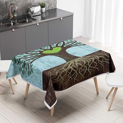 Miniatura 1 de Pintura peladora para mesa rectangular de árbol de corazón de raíz grande, mantel para mesa rectangular para exteriores, decoración para comedor, 30