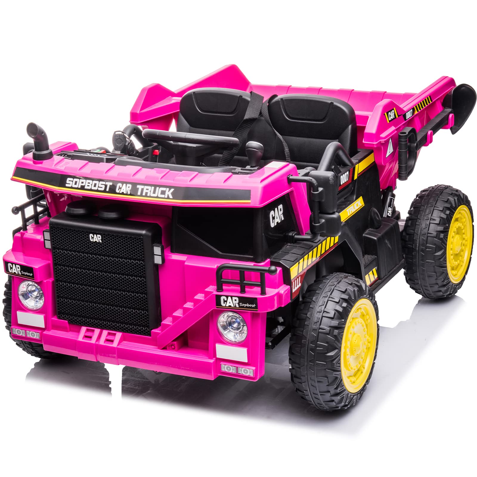 Buy Sopbost 12V Ride on Truck, Battery Powered Electric Car with Dump