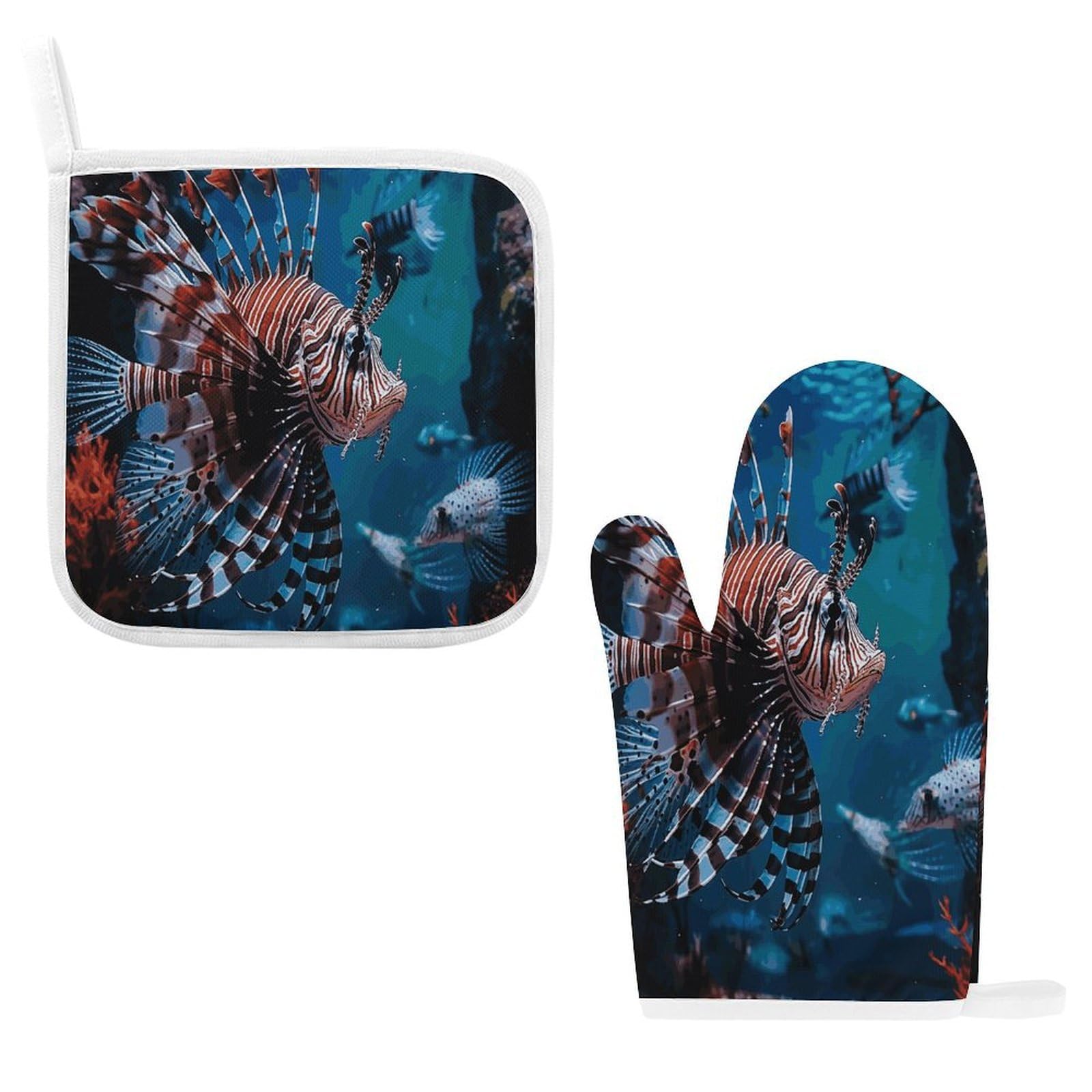 Fodpand Style Fish In Fish Tank Oven Mitts And Pot Holders Sets