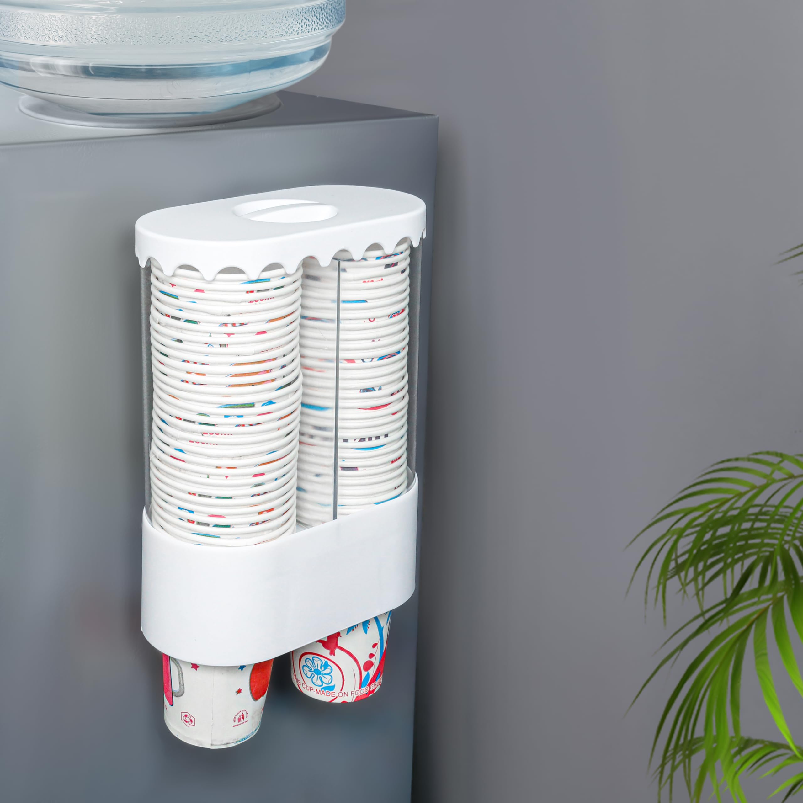 Dispenser per bicchieri di carta da parete, a prova di polvere