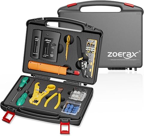 Network Tool Kit, ZOERAX 11 in 1 Professional RJ45 Crimp Tool Kit