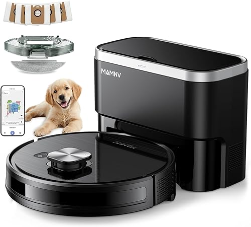 Robot aspirador y trapeador combinado de piso duro, robot aspirador 2 en 1 con tanque de agua de 7.8fl oz, WiFiAppAlexa para pelo de mascotas,