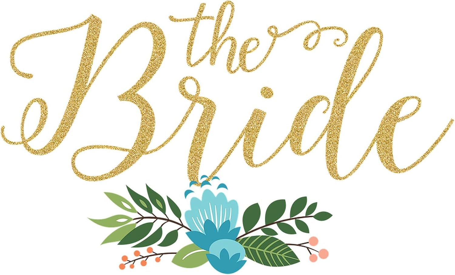 CafePress The Bride Modern Text Design Gold Glit 30"x60" Absorbent Cotton Back, Soft Beach, Pool Towel