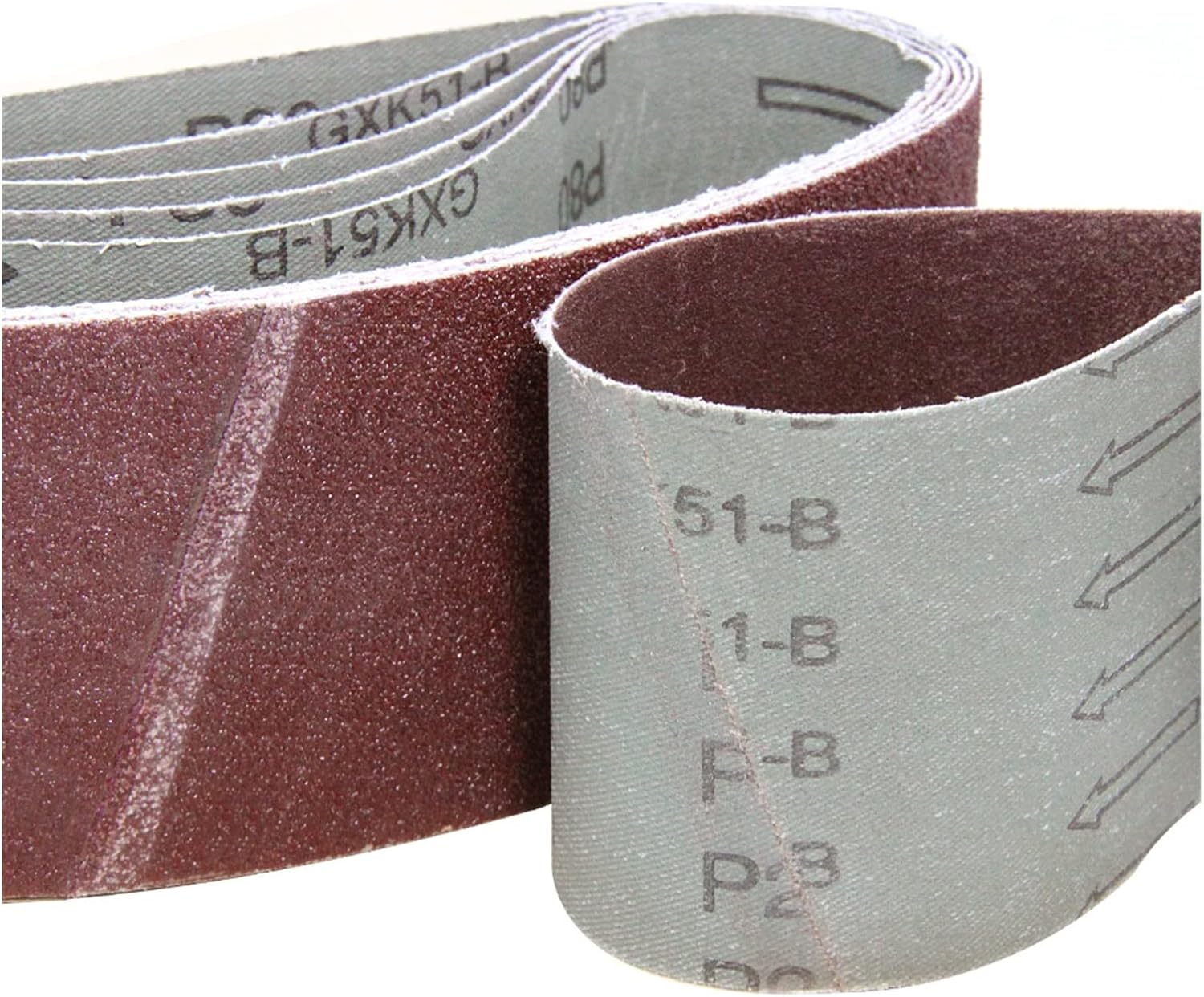 16pcs 3"x18" Sanding Belts 75x457mm Metal Polishing Abrasive Bands Tools Grit 60~240 Aluminium Oxide Sandpaper Mix Pack