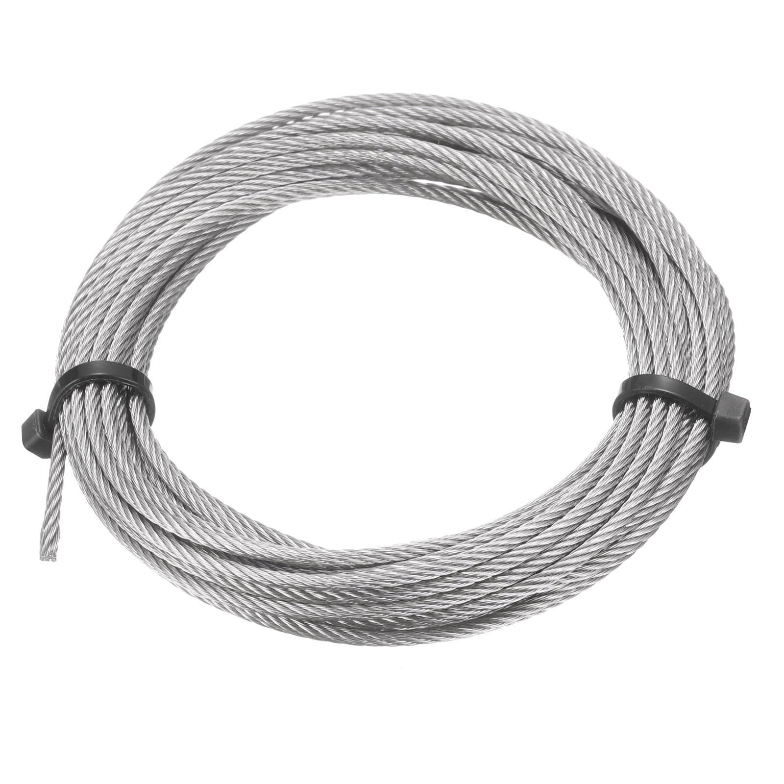 HARFINGTON 304 Stainless Steel Cable Wire Rope Kit 20FT (6M) Long 5/64" (2mm) Dia 7x7 Strand Core Aircraft Cable Marine Grade for Deck Railing System