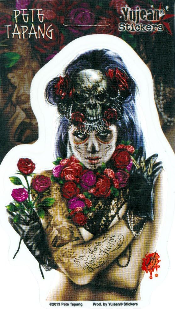 Pete Tapang - La Calavera Catrina Pin Up Girl - Sticker/Decal