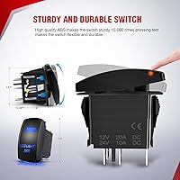 Vista 7 de Barra de luz LED Nilight. arnés de cableado, kit de 12 V, interruptor basculante, láser de 5 pines, interruptor de encendido y apagado impermeable