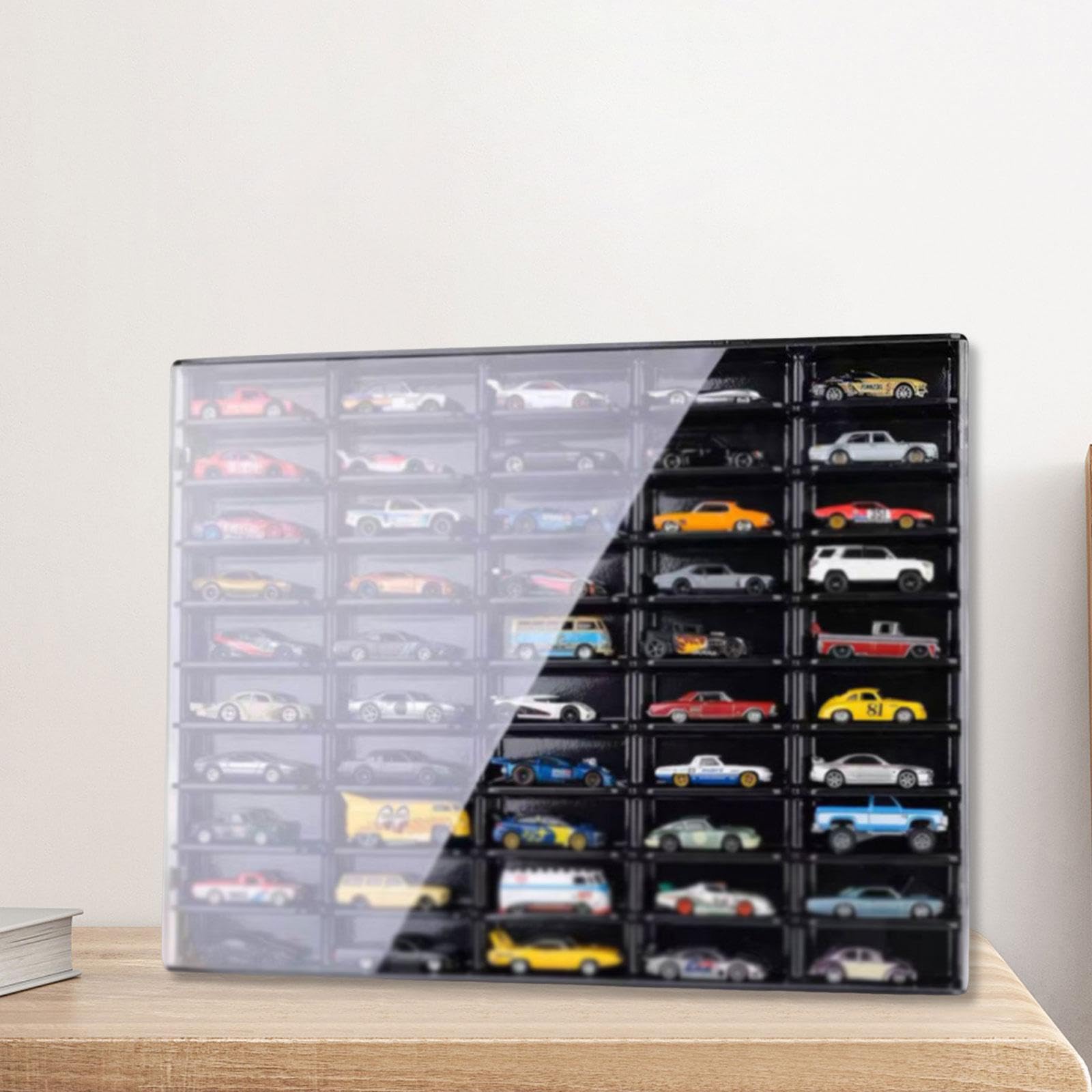 Aufbewahrungsvitrine für Modellautos Im Maßstab 1:64, Organizer Box, Staubdicht, Multifunktional, 50 Fächer
