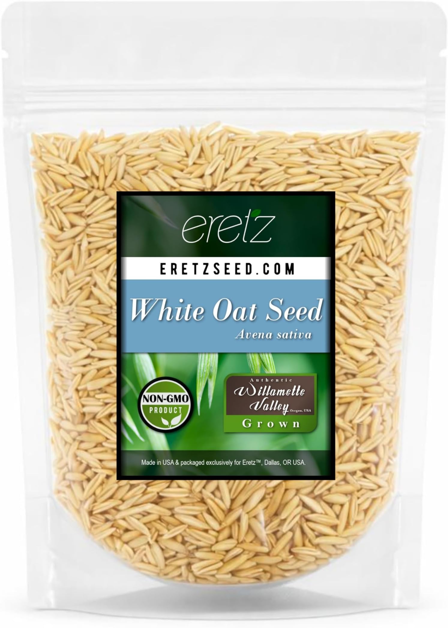 White Oat Seed by Eretz - Choose Size! Willamette Valley, Oregon Grown (8oz)