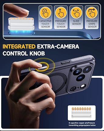 Lanhiem Magnetic for iPhone 17 Pro Max Waterproof Case, Dustproof Case Built-in Screen Protector, [Fit for MagSafe] [Invisible Stand] Shockproof Heavy Duty Underwater Case for 17 Pro Max (Black)